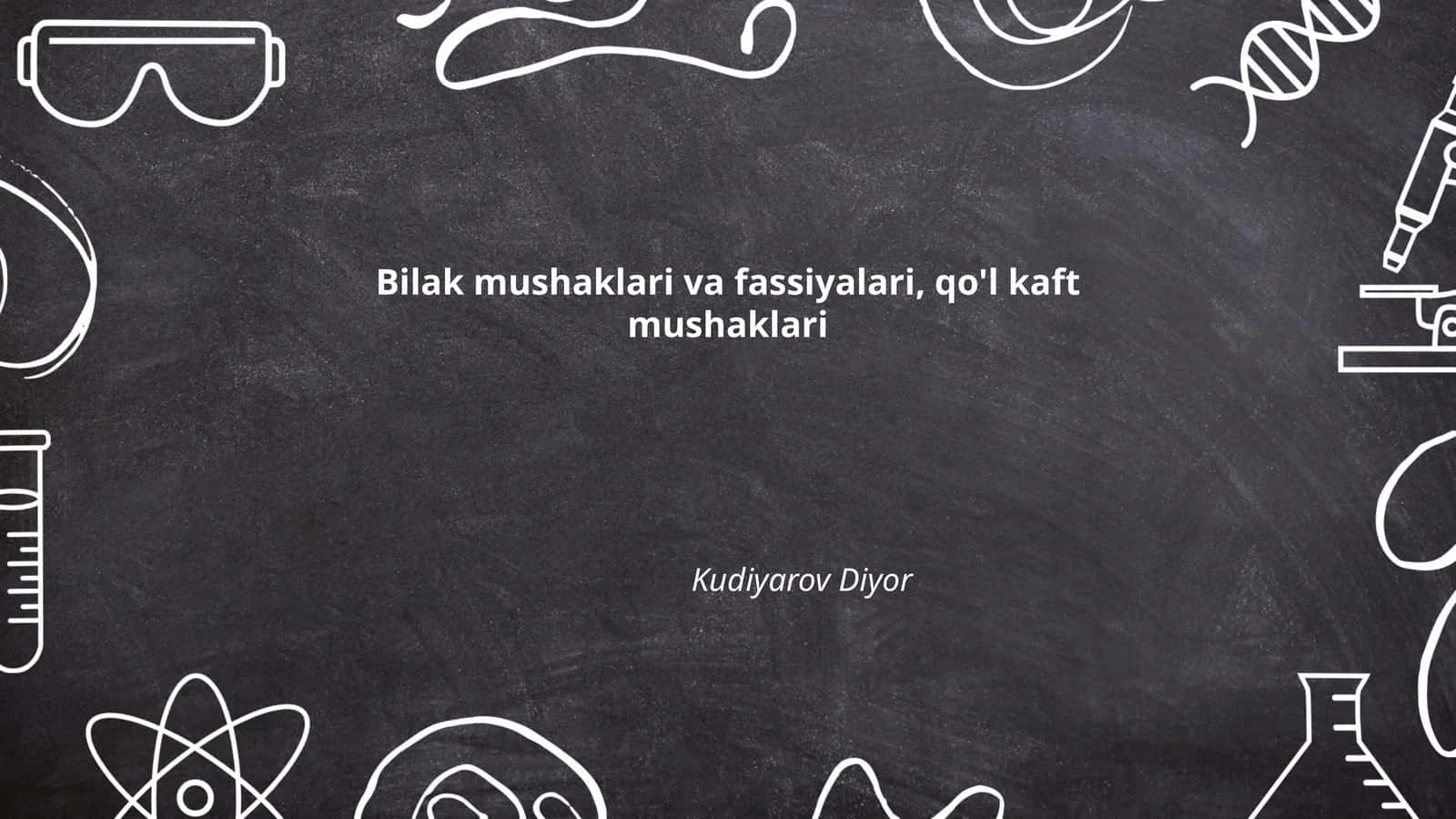 Bilak mushaklari va fassiyalari, qo'l kaft mushaklari 1