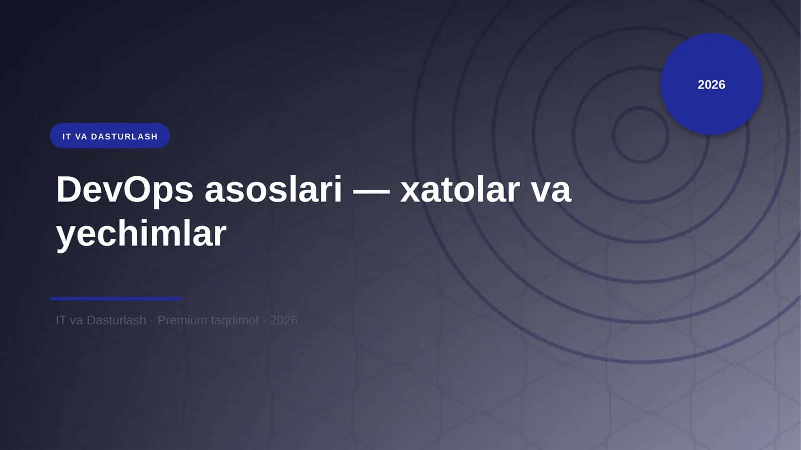 DevOps asoslari — xatolar va yechimlar 1