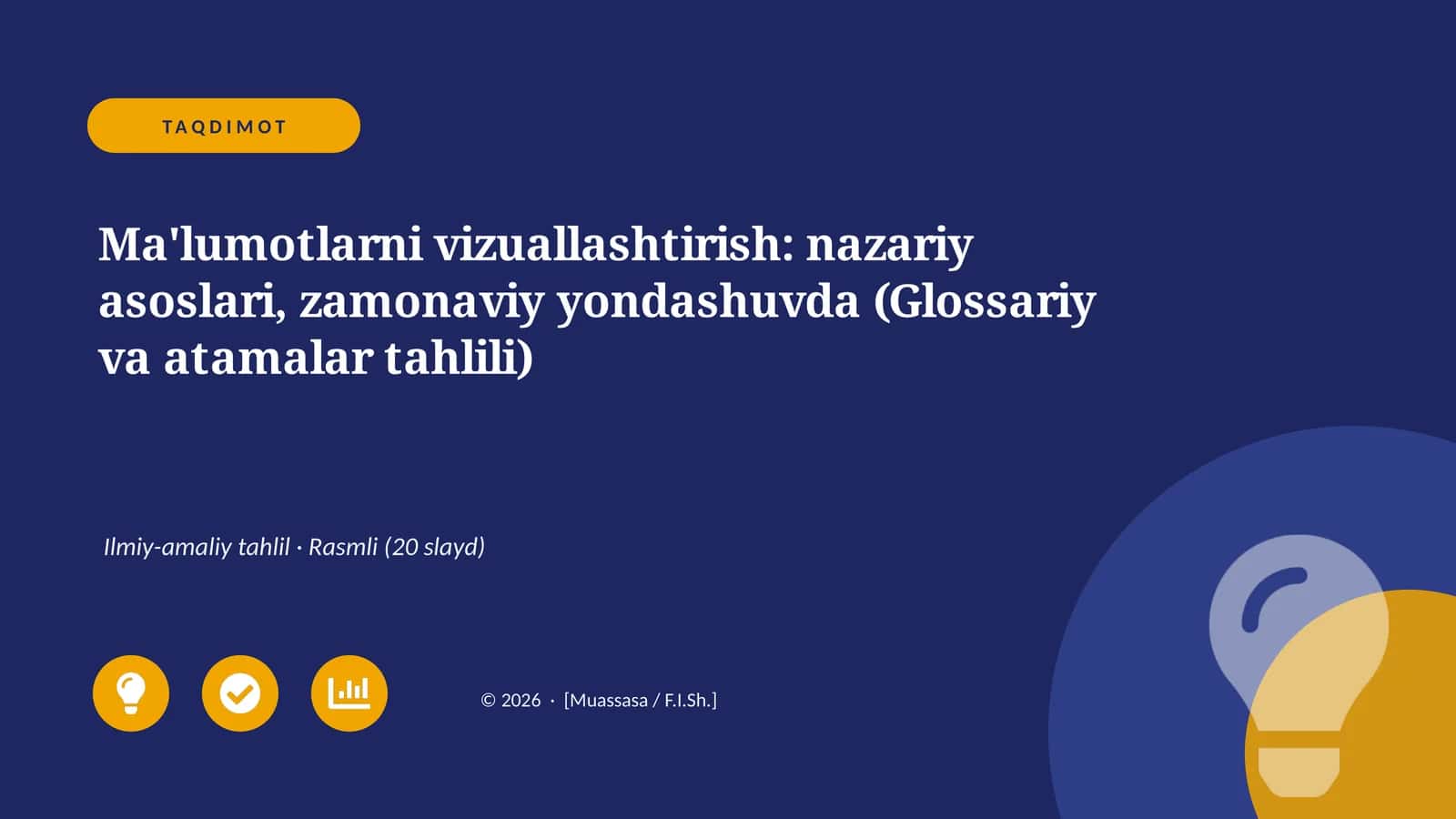 Ma'lumotlarni vizuallashtirish: nazariy asoslari, zamonaviy yondashuvda (Glossariy va atamalar tahlili) 1