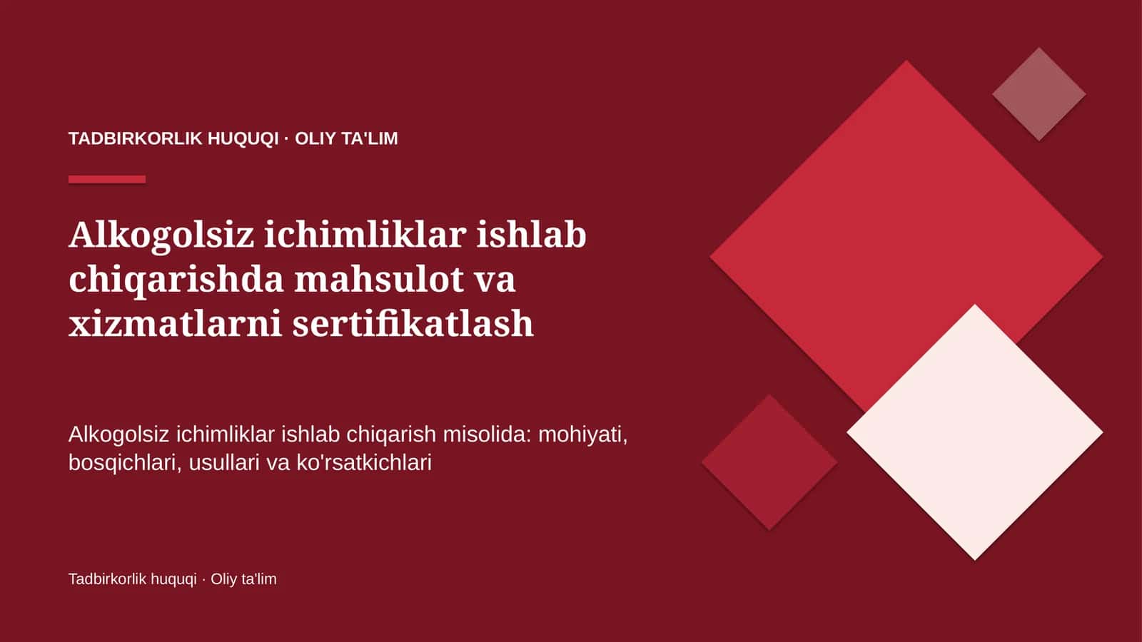 alkogolsiz ichimliklar ishlab chiqarishda mahsulot va xizmatlarni sertifikatlash 2994 1