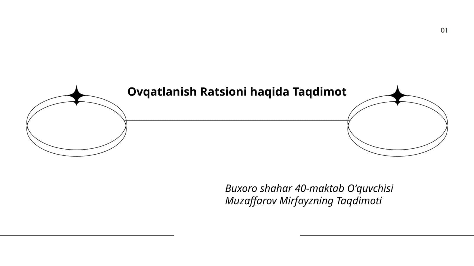 Ovqatlanish Ratsioni haqida Taqdimot 1