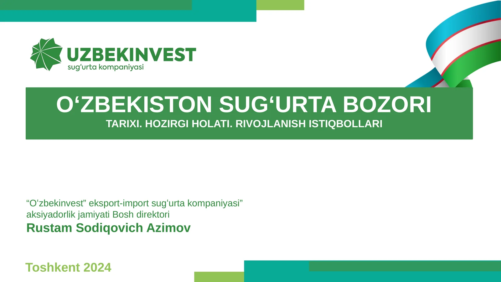 Oʻzbekiston Sugʻurta Bozori Tarixi 1