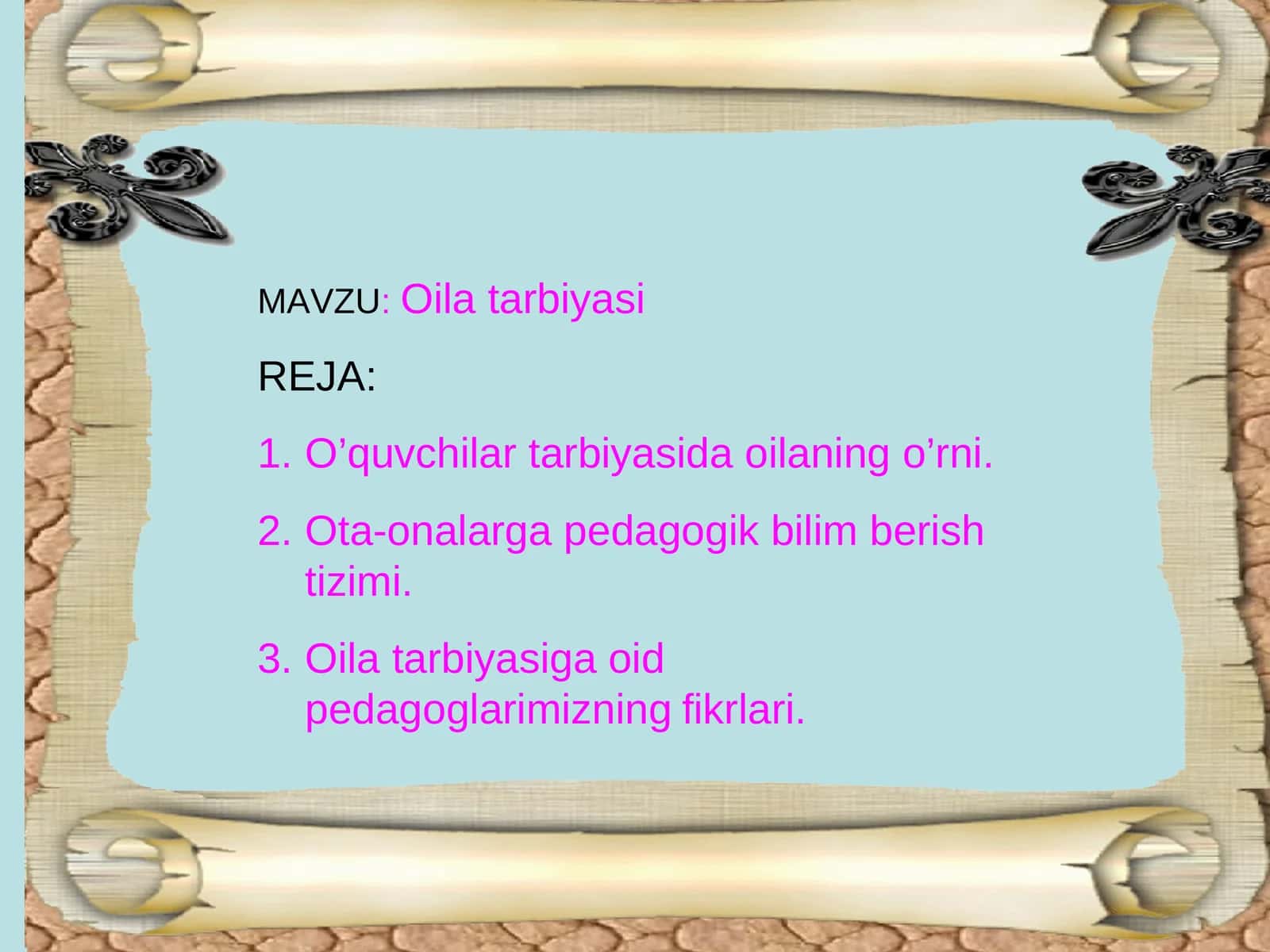 Oila tarbiyasi 1
