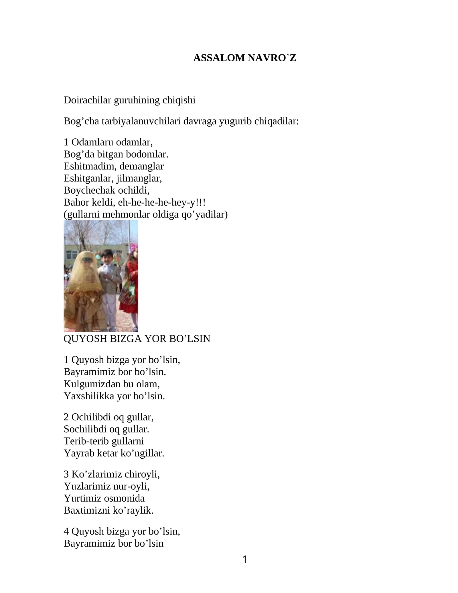 ASSALOM NAVRO`Z 1