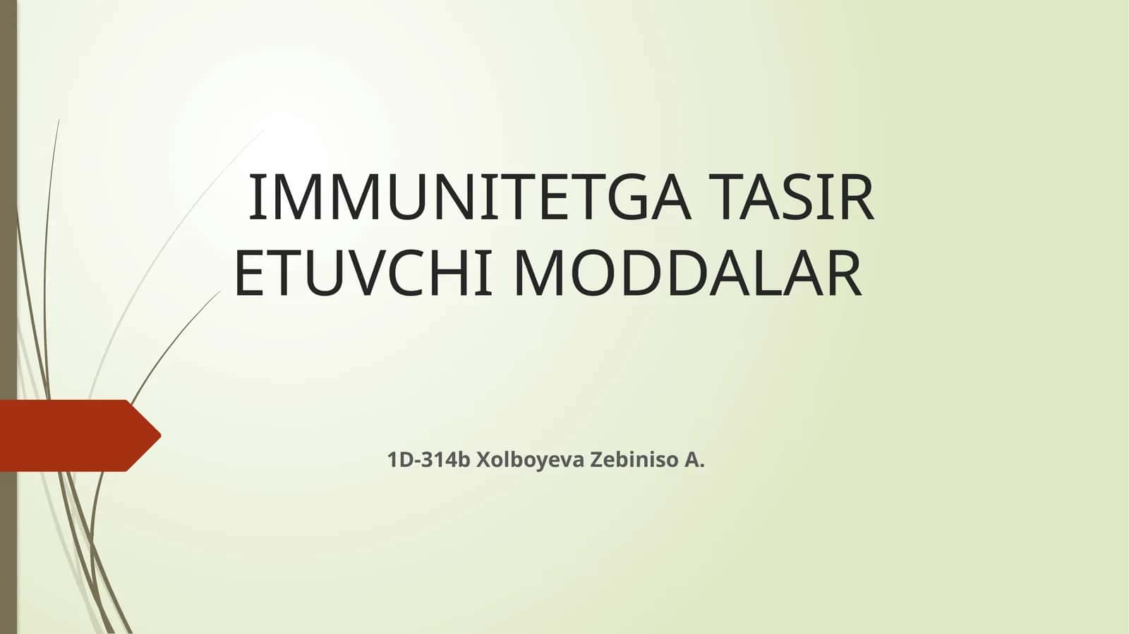 IMMUNITETGA TASIR ETUVCHIMODDALAR 1