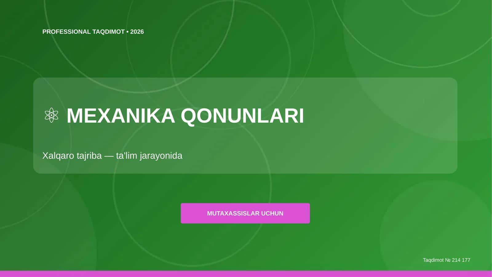 MEXANIKA QONUNLARI 1