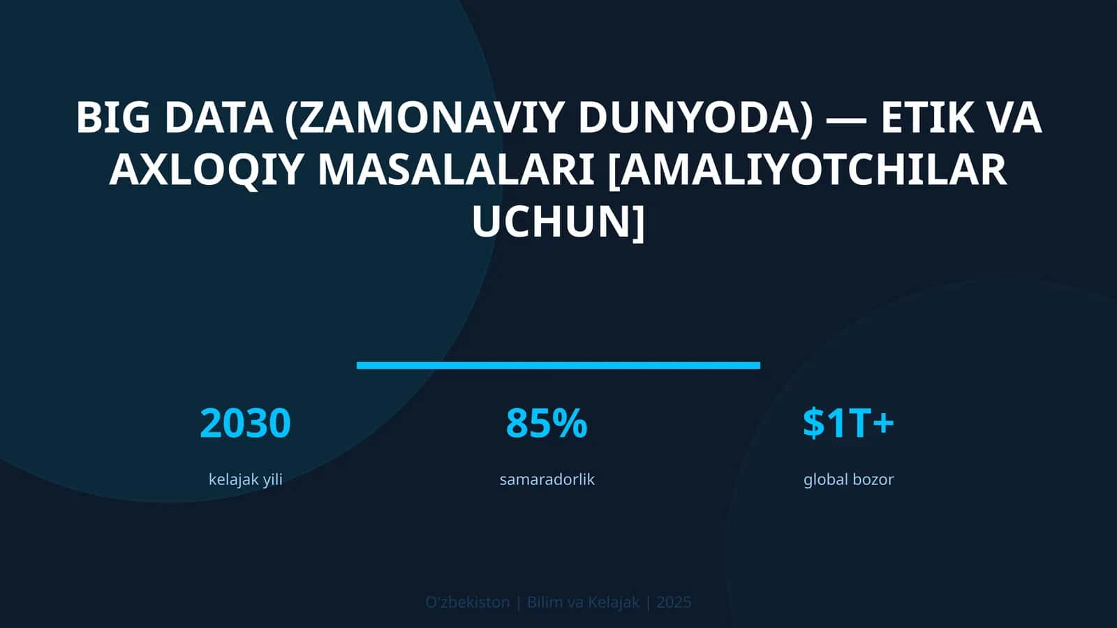 Big Data (Zamonaviy Dunyoda) — Etik va Axloqiy Masalalari [Amaliyotchilar Uchun] 1