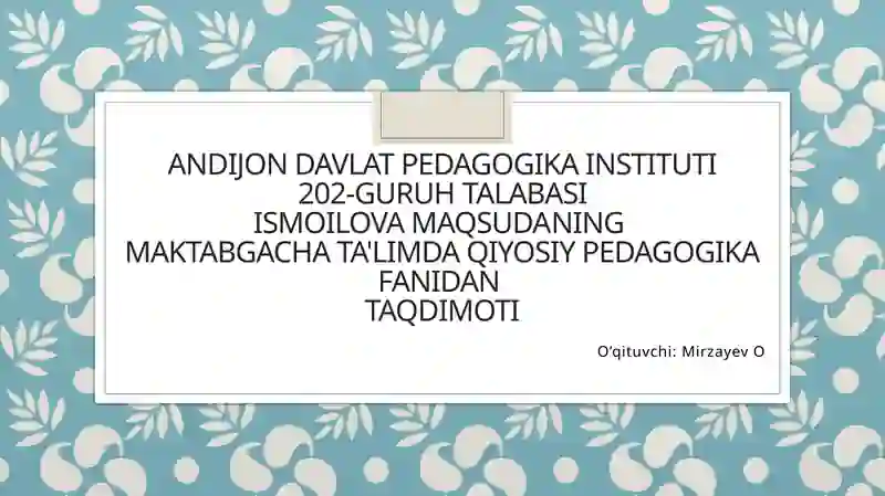 Italiya maktabgacha ta’lim tizimi