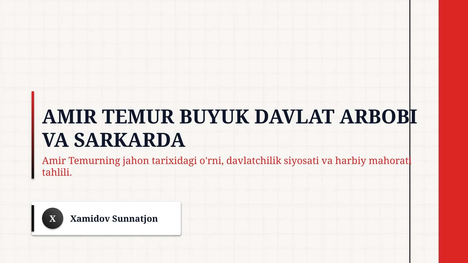 Amir Temur buyuk davlat arbobi va sarkarda 1