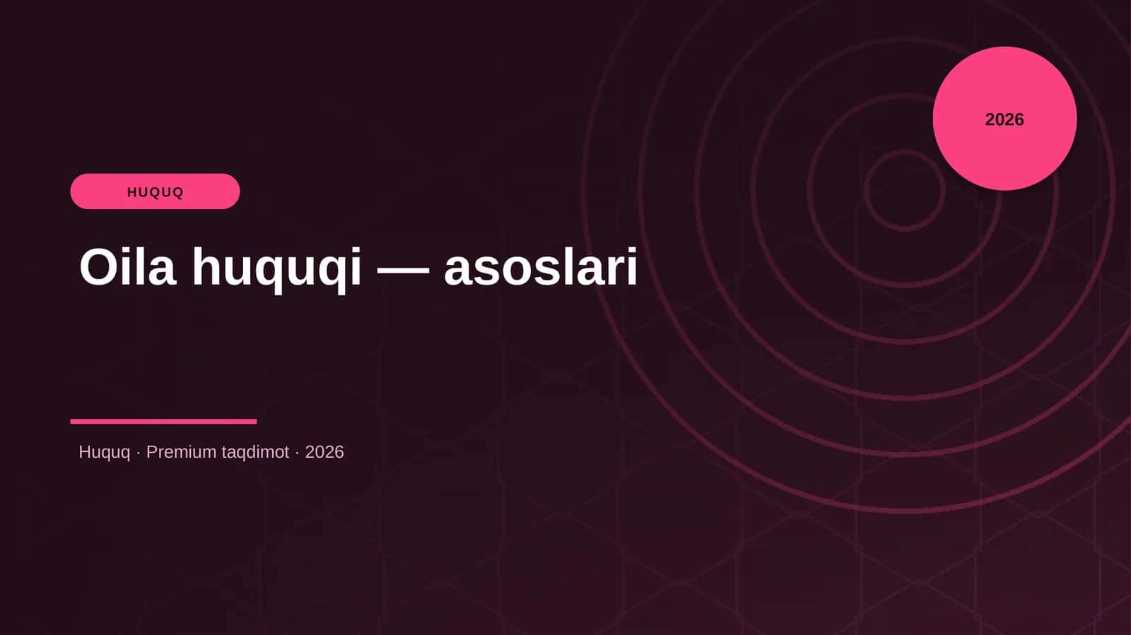 Oila huquqi — asoslari 1
