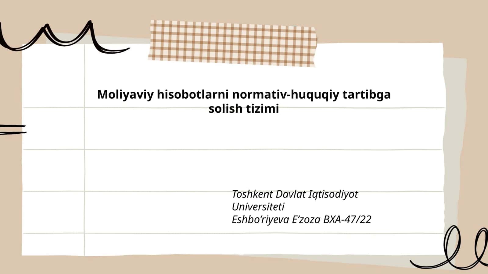 Moliyaviy hisobotlarni normativ-huquqiy tartibga solish tizimi 1