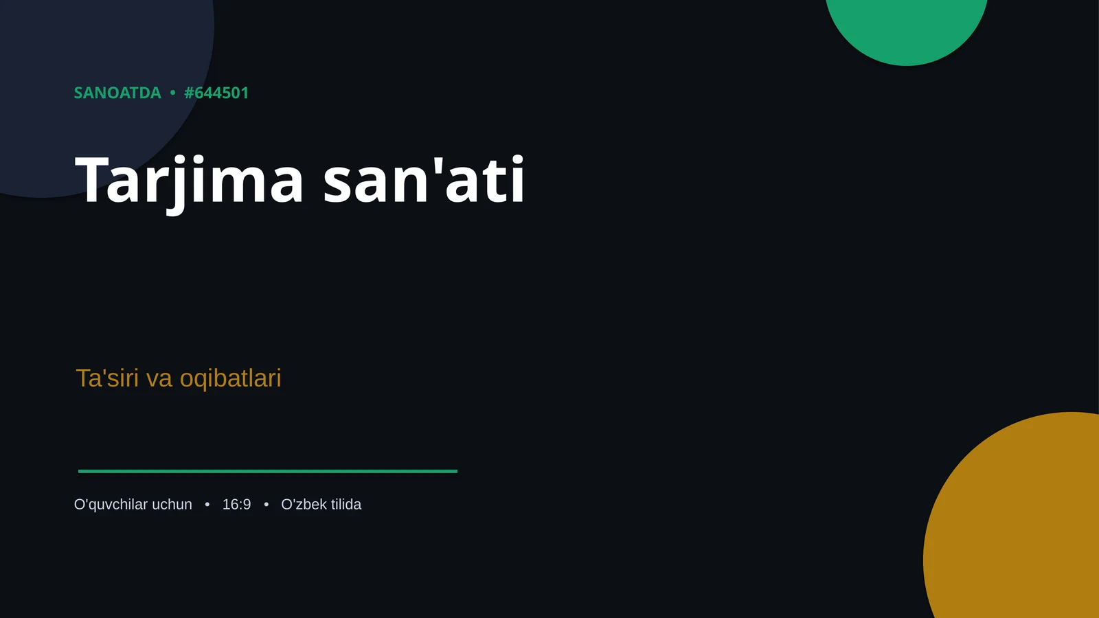 Tarjima san'ati 1