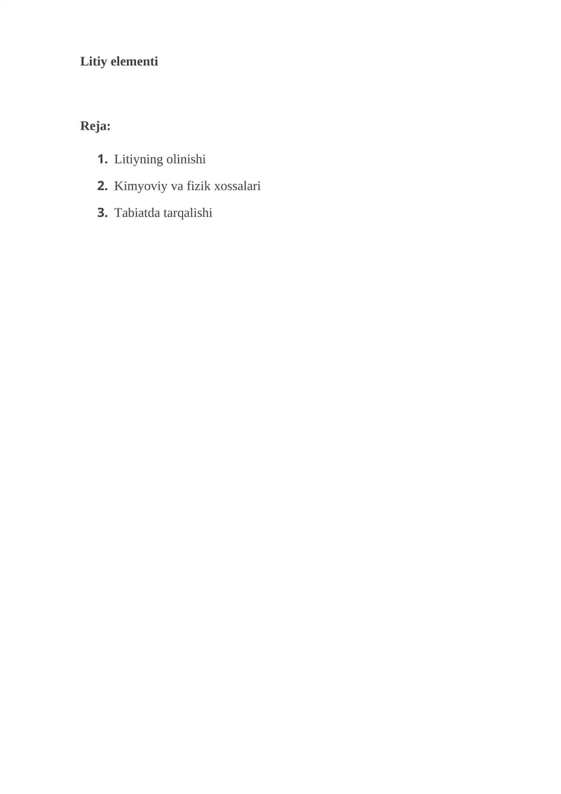 Litiy elementi 1