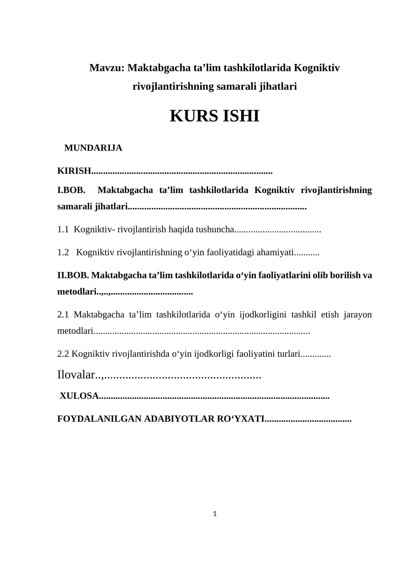 Maktabgacha taʼlim tashkilotlarida Kogniktiv rivojlantirishning samarali jihatlari 1