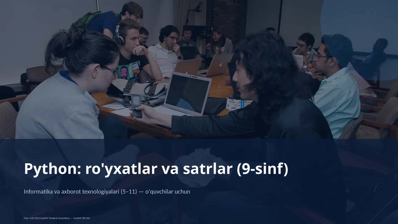 Python: ro'yxatlar va satrlar (9-sinf) 1