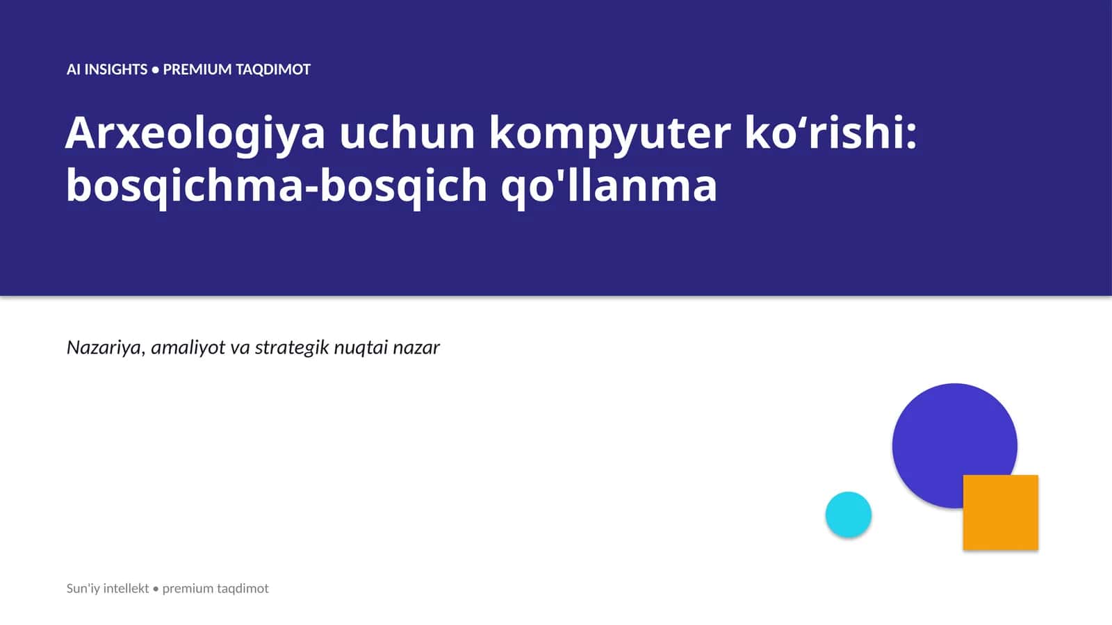 Arxeologiya uchun kompyuter koʻrishi: bosqichma-bosqich qo'llanma 1