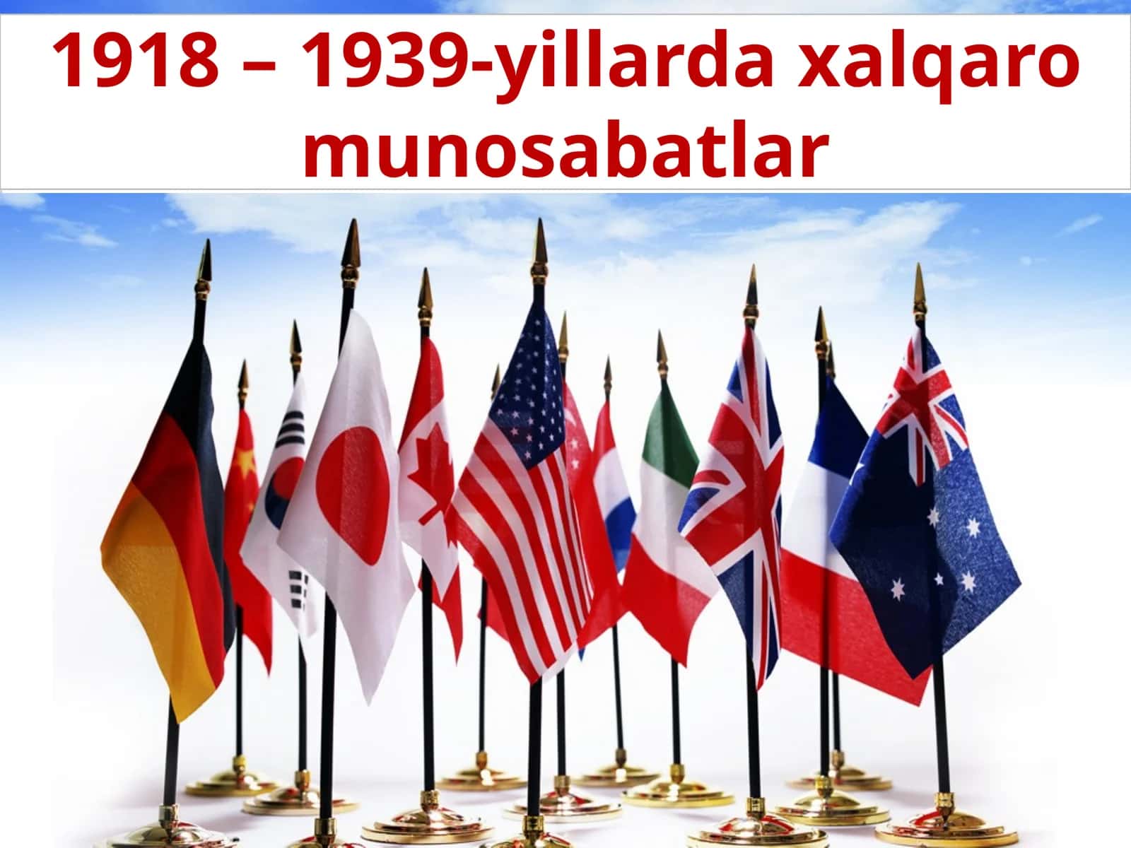 1918 – 1939-yillarda xalqaro munosabatlar 1