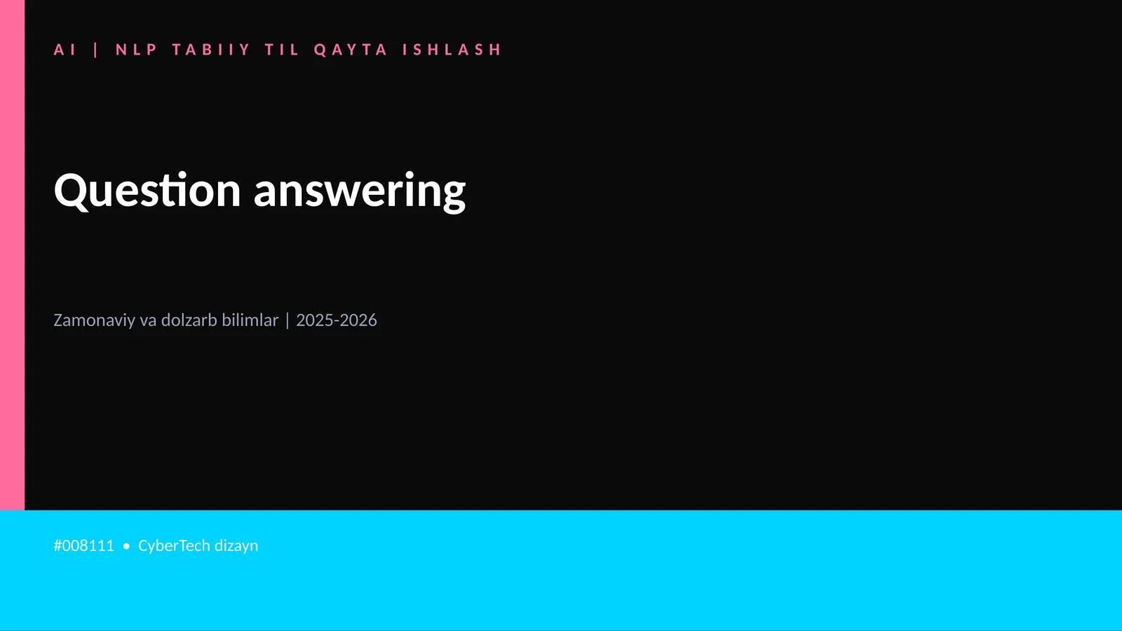AI | NLP TABIIY TIL QAYTA ISHLASH 1