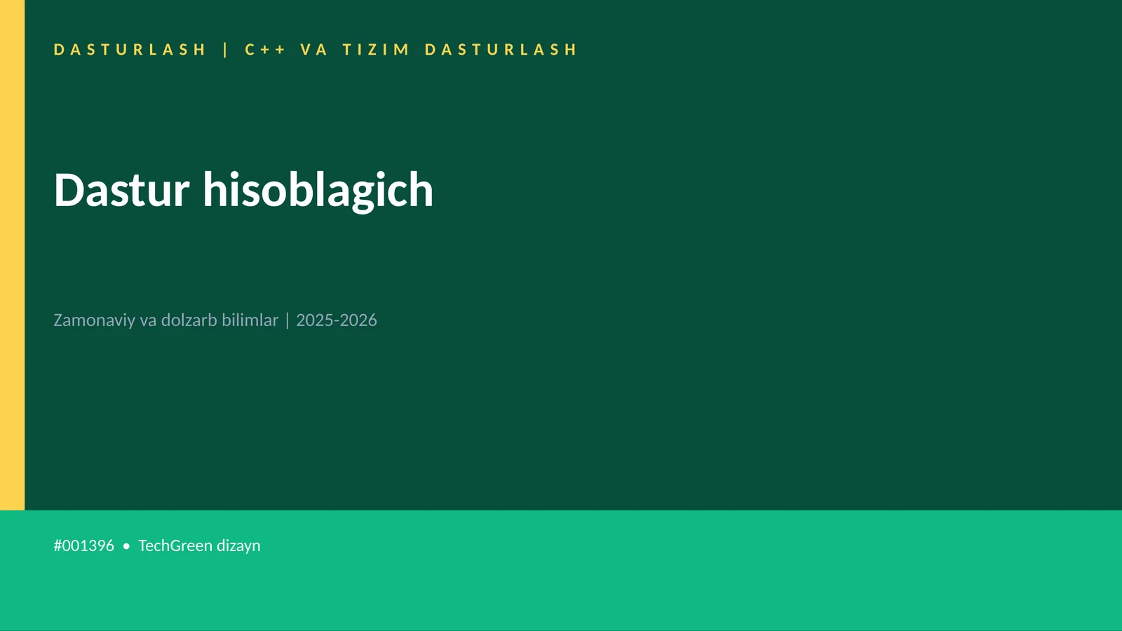 Dastur hisoblagich 1