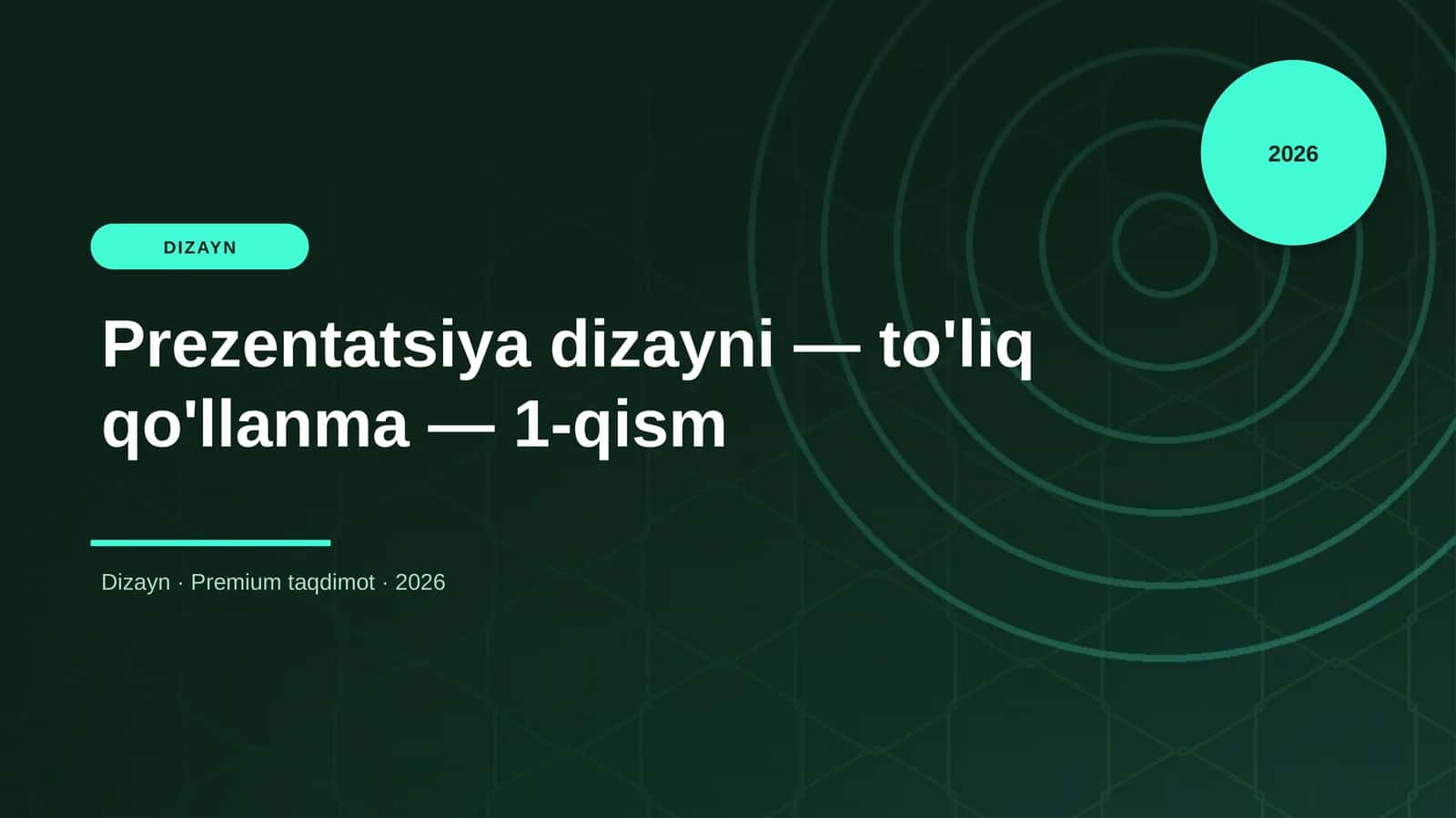 Prezentatsiya dizayni — to'liq qo'llanma — 1-qism 1
