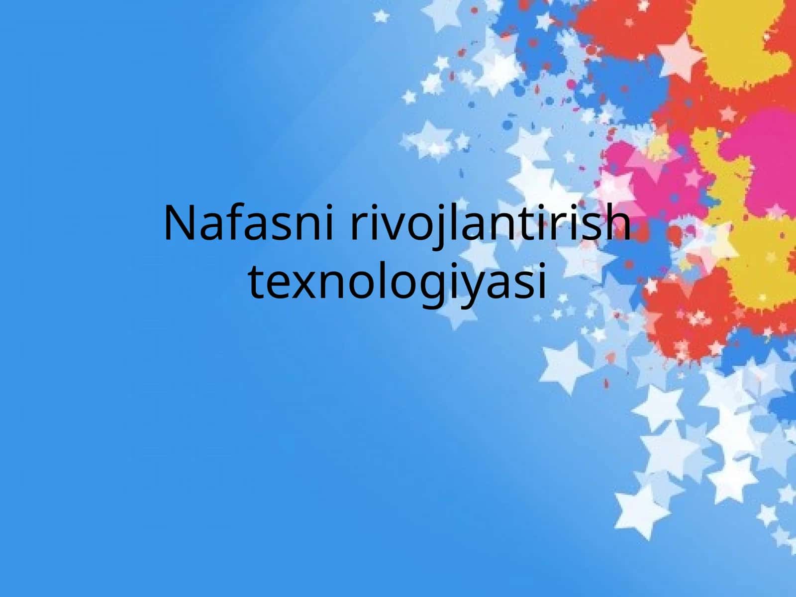 Nafasni rivojlantirish texnologiyasi 1