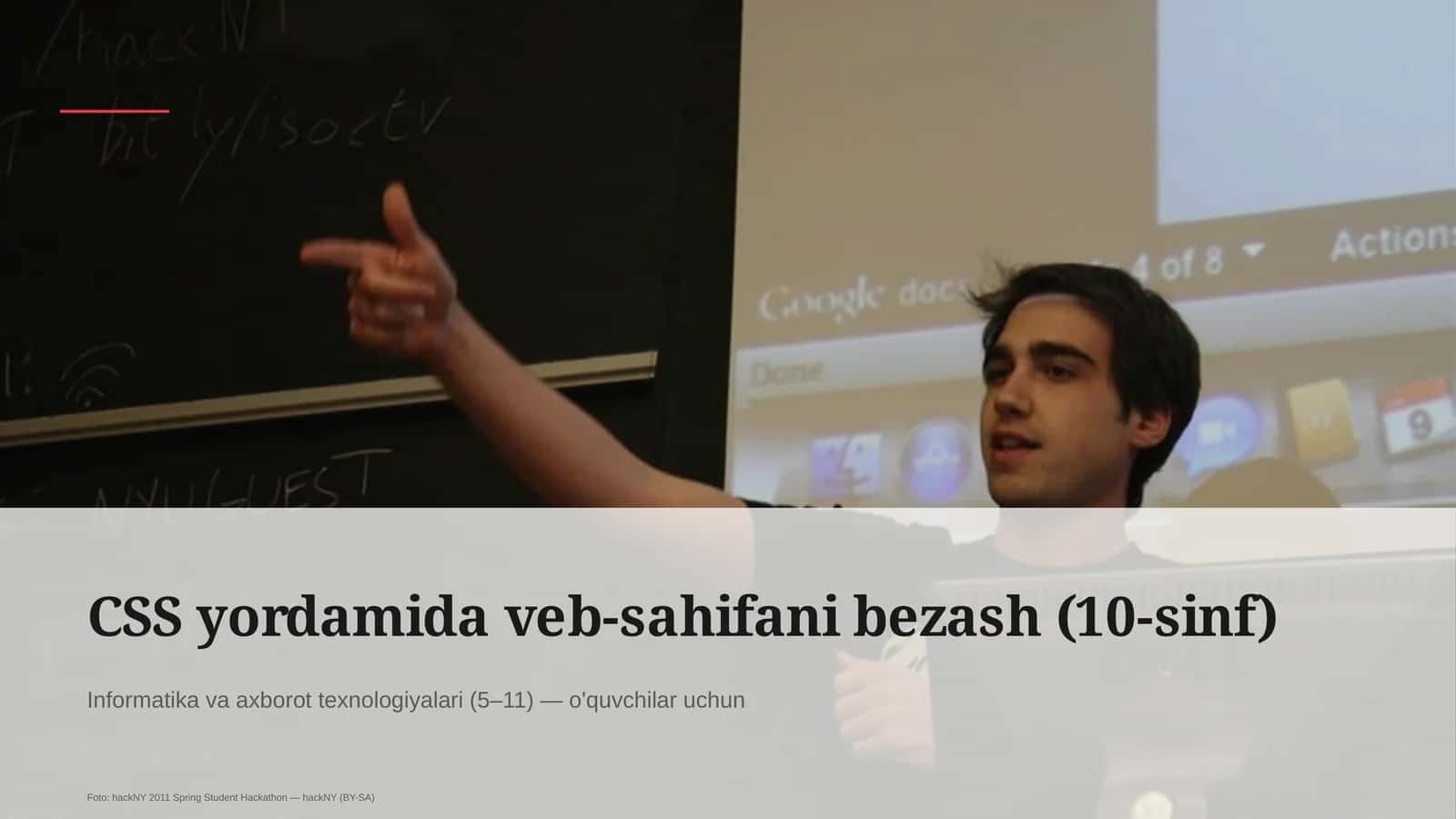 CSS yordamida veb-sahifani bezash (10-sinf) 1
