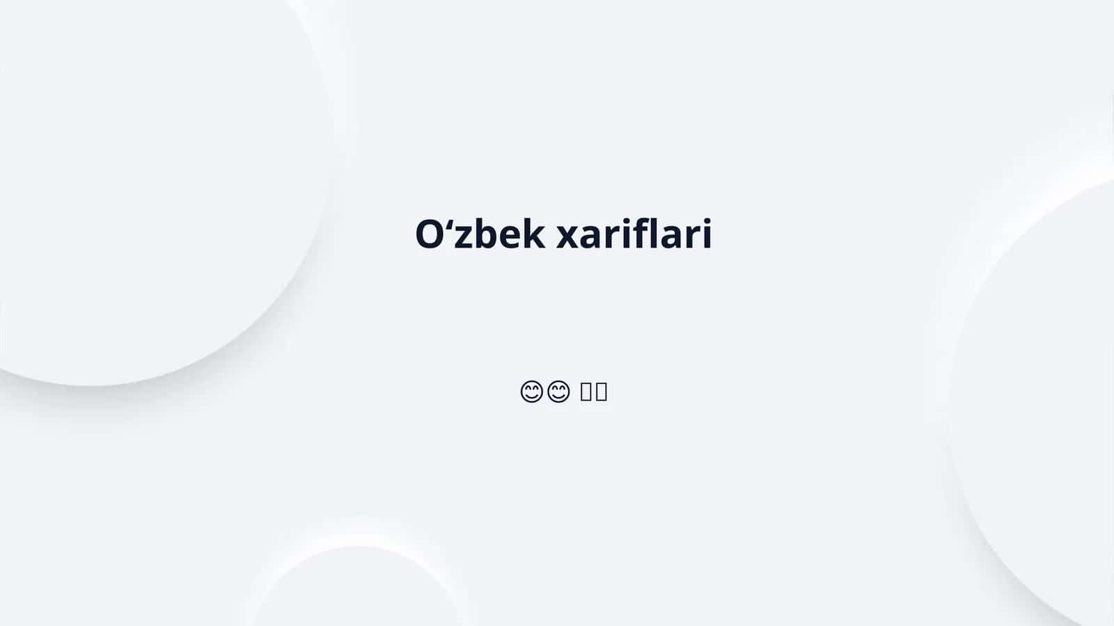 Oʻzbek xariflari 1