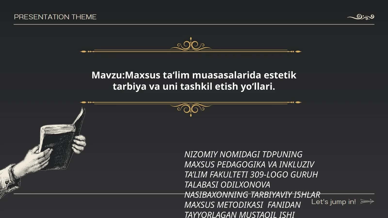 Maxsus ta‘lim muasasalarida estetik tarbiya va uni tashkil etish yo‘llari 1