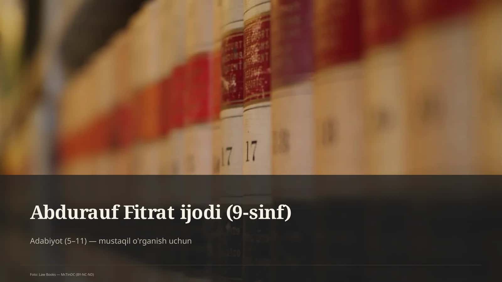 Abdurauf Fitrat ijodi (9-sinf) 3