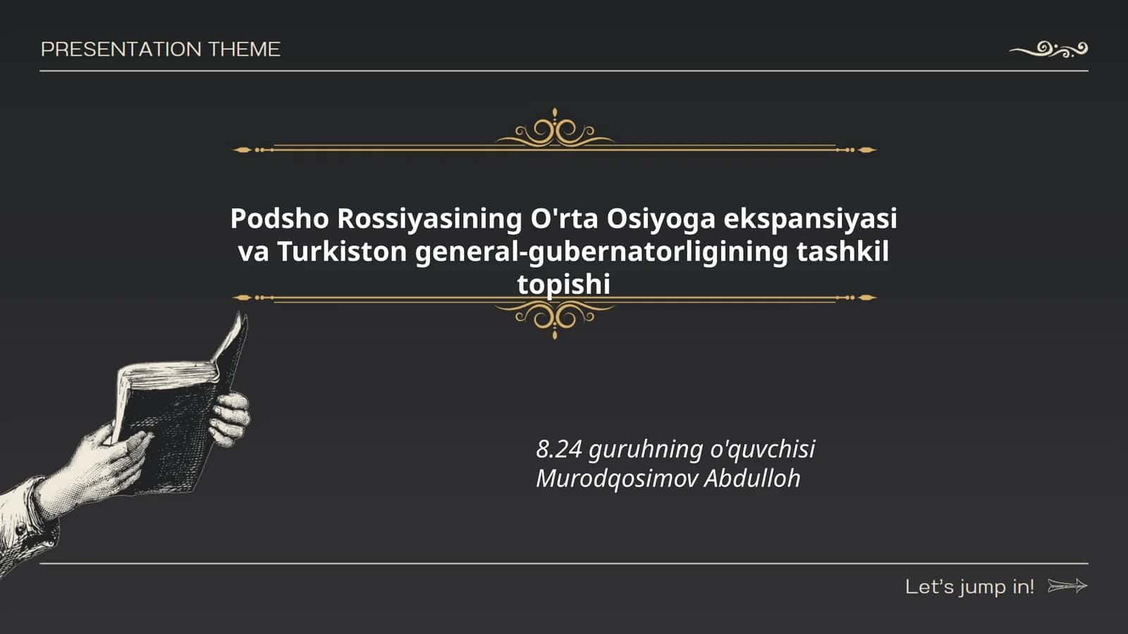 Podsho Rossiyasining O'rta Osiyoga ekspansiyasi va Turkiston general-gubernatorligining tashkil topishi 1