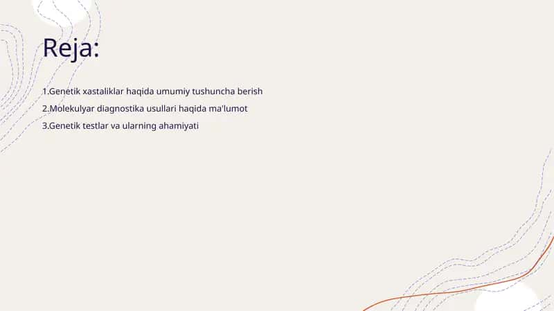 Genetik xastaliklar haqida umumiy tushuncha berish 1