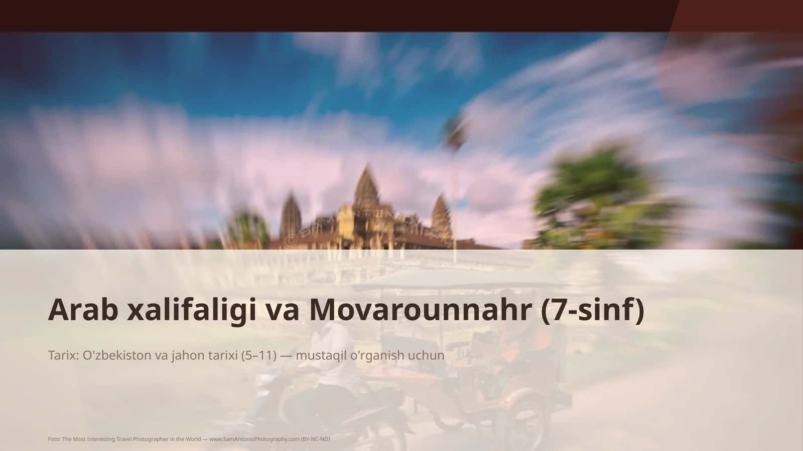 Arab xalifaligi va Movarounnahr (7-sinf) 1