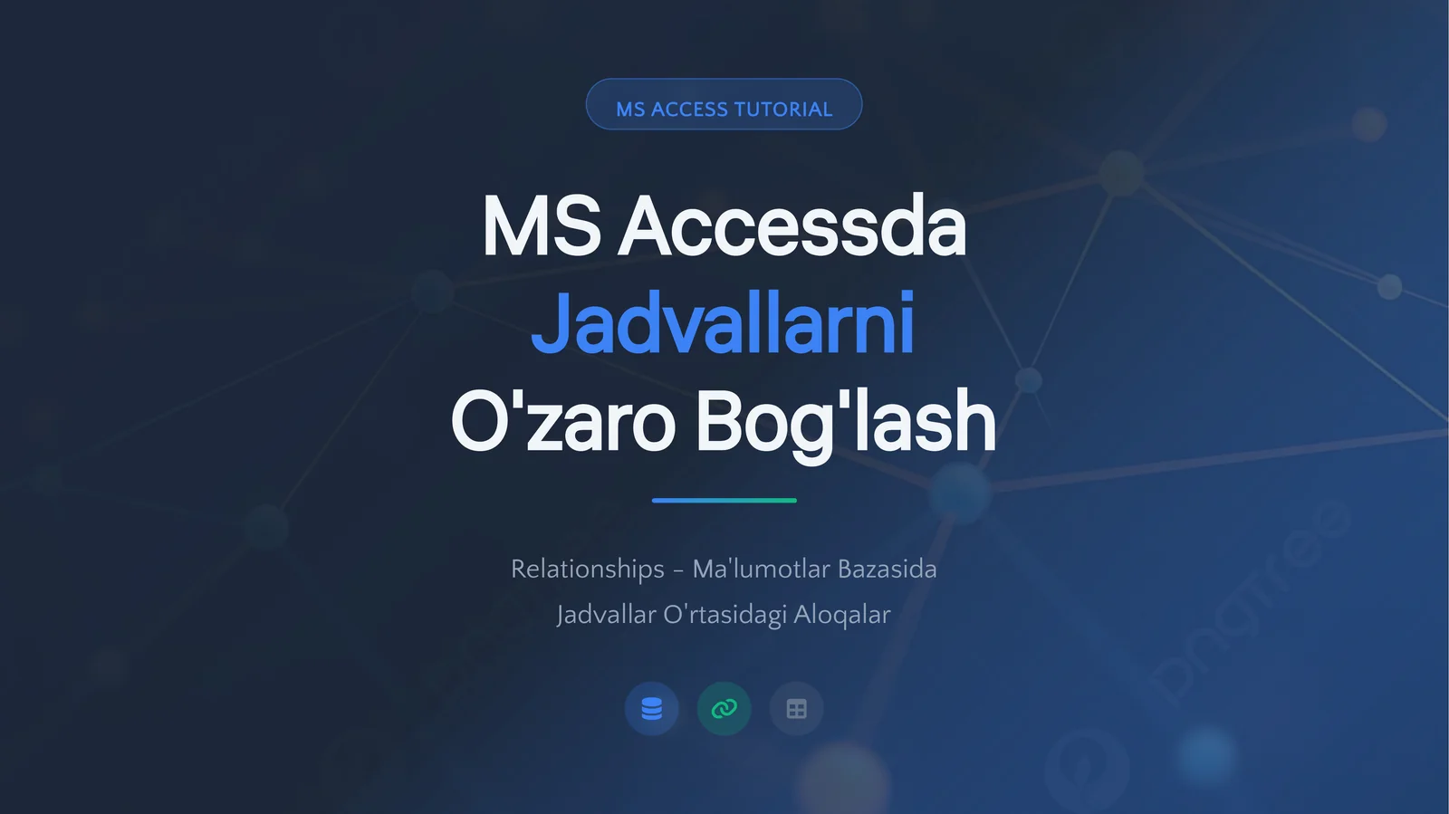 MS ACCESS TUTORIAL 1