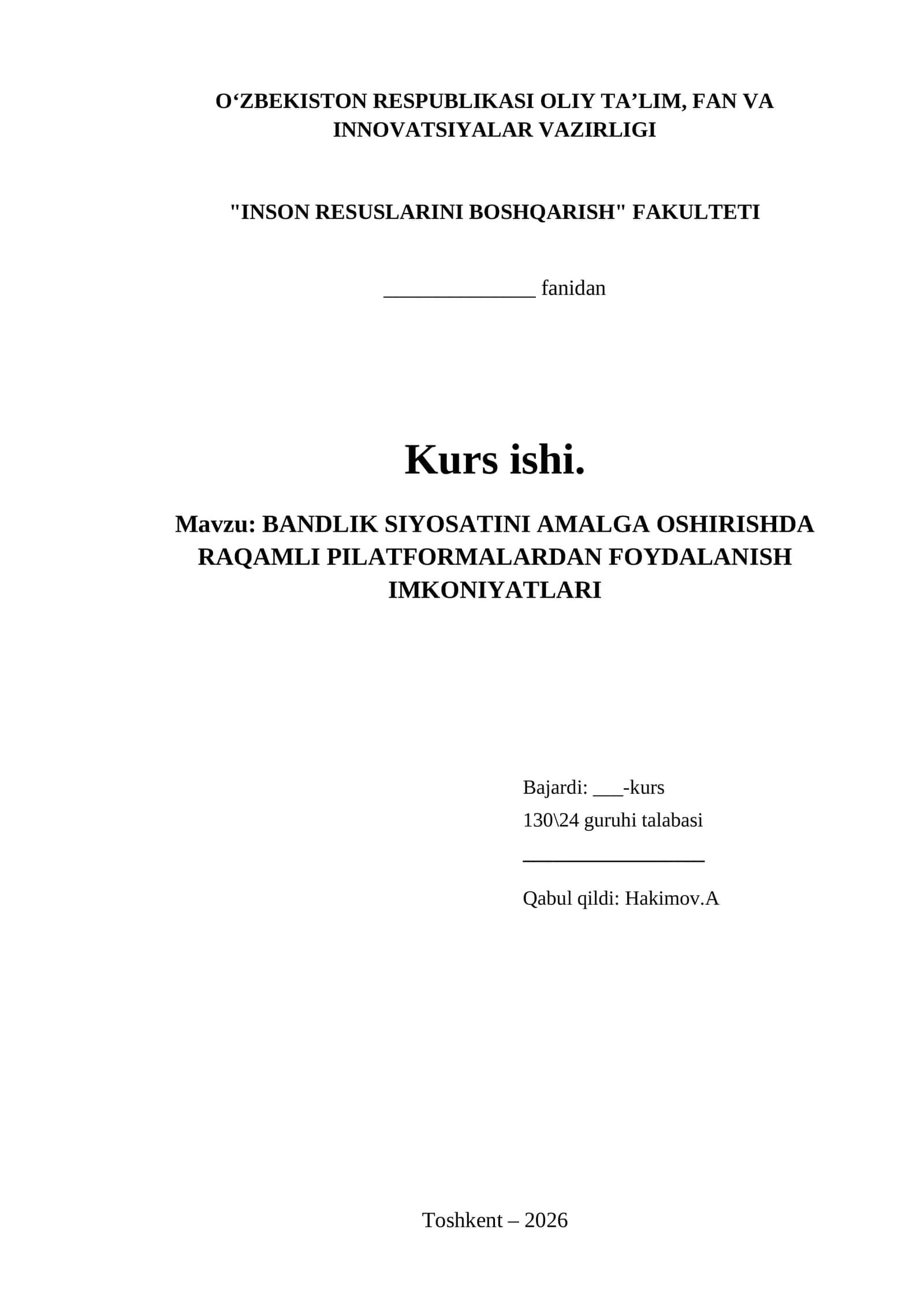 BANDLIK SIYOSATINI AMALGA OSHIRISHDA RAQAMLI PILATFORMALARDAN FOYDALANISH IMKONIYATLARI 1