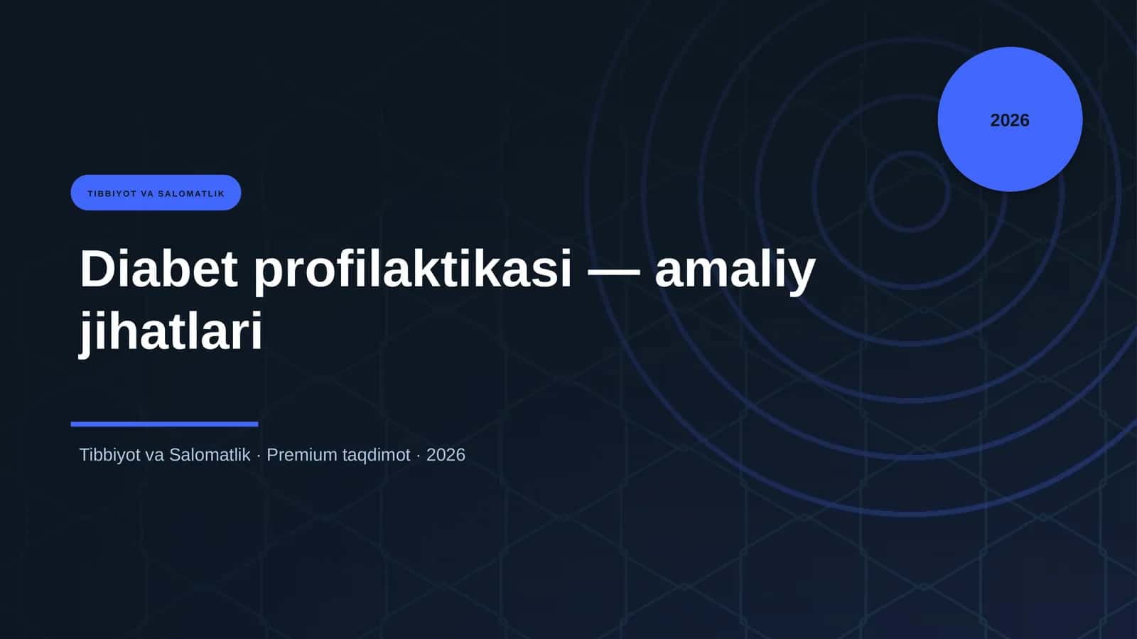 Diabet profilaktikasi — amaliy jihatlari 1