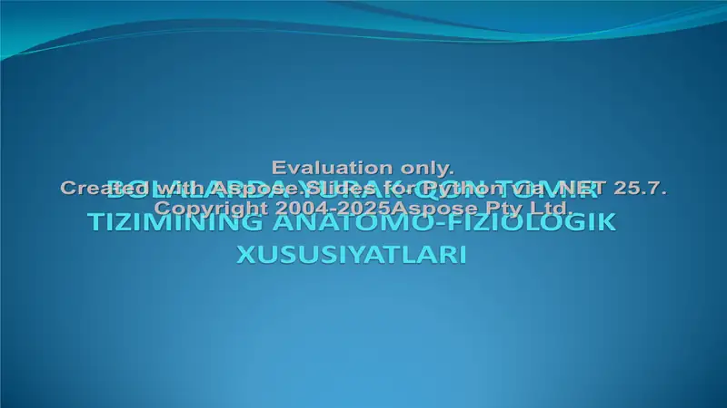 BOLALARDA YURAK-QON TOMIR TIZIMINING ANATOMO-FIZIOLOGIK XUSUSIYATLARI 1