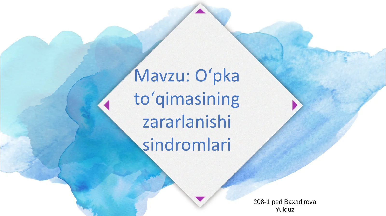Oʻpkatoʻqimasining zararlanishisindromlari 1