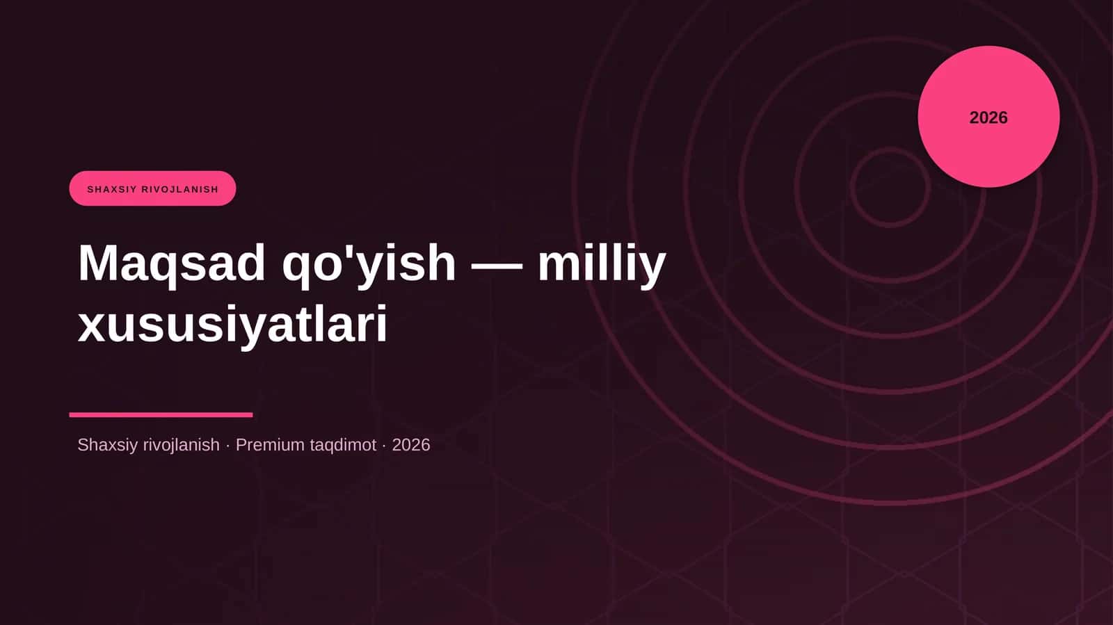 Maqsad qo'yish — milliy xususiyatlari 1