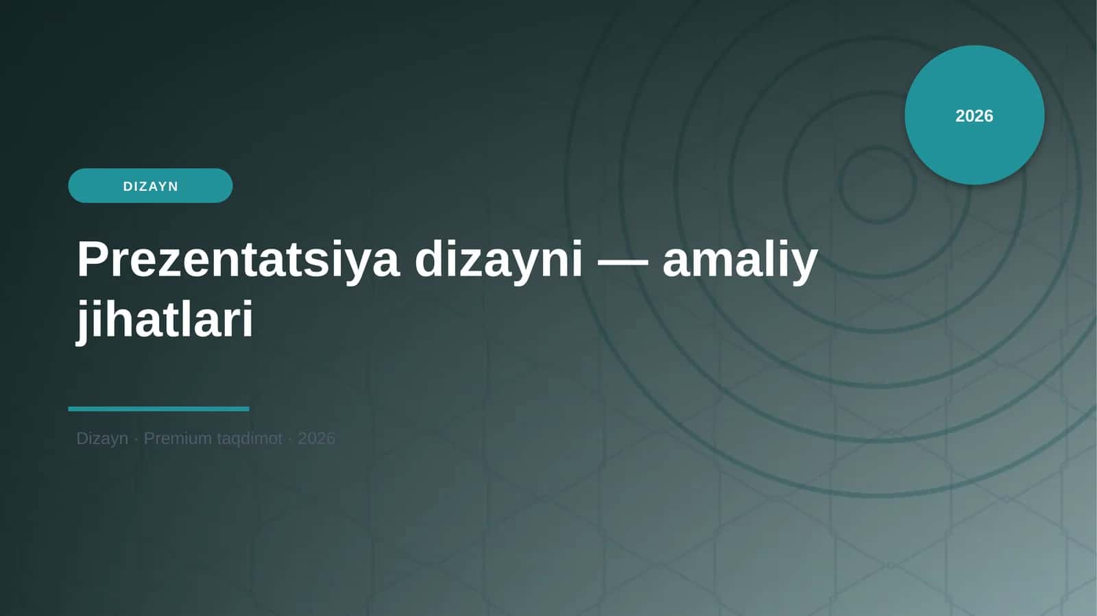 Prezentatsiya dizayni — amaliy jihatlari 1