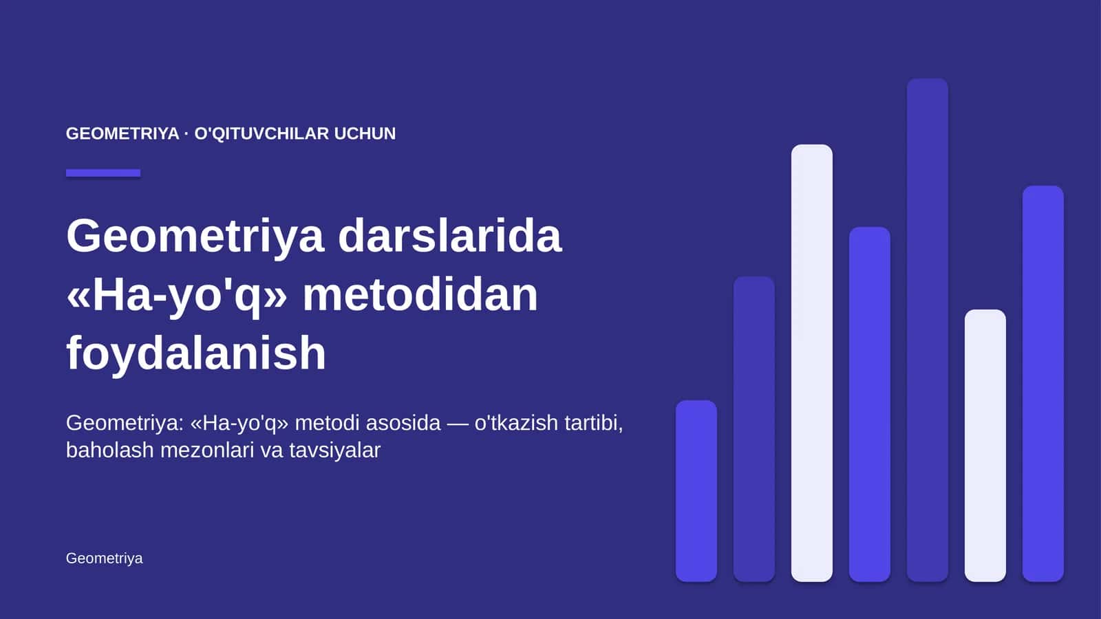 geometriya darslarida ha yo'q metodidan foydalanish 2667 1