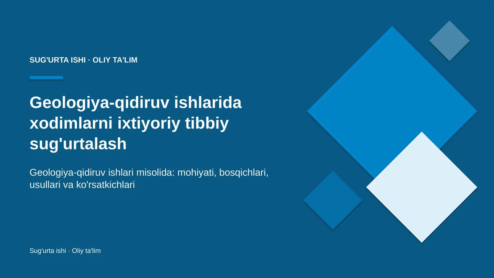 geologiya qidiruv ishlarida xodimlarni ixtiyoriy tibbiy sug'urtalash 5228 1