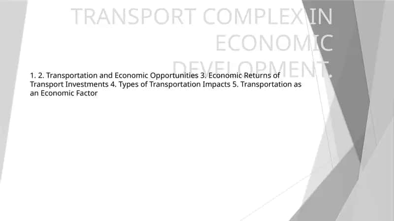 TRANSPORT COMPLEX IN ECONOMIC DEVELOPMENT 1