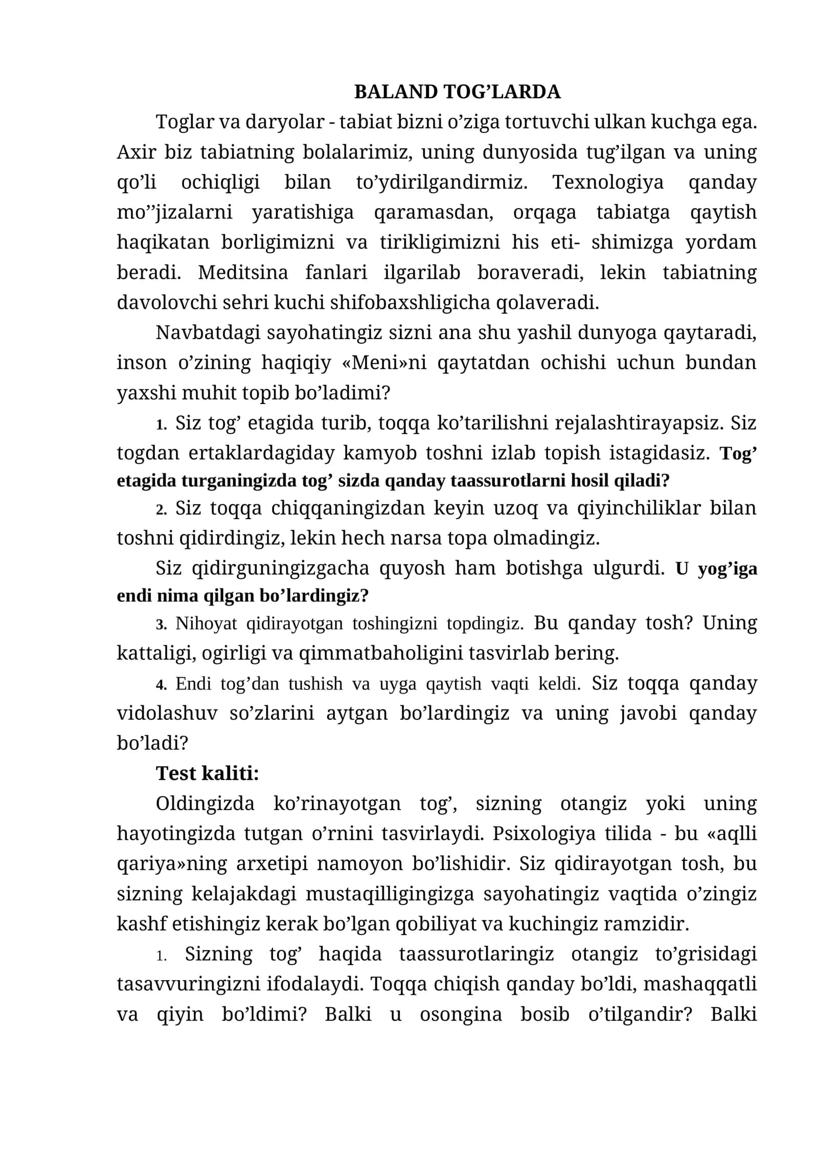 BALAND TOG’LARDA 1
