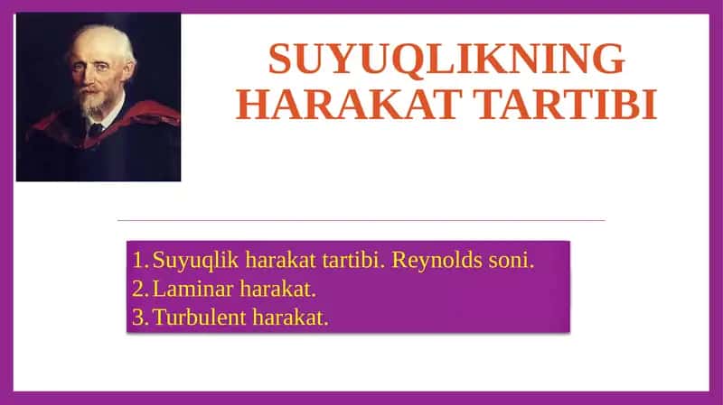 Suyuqlikning Harakat tartibi 1
