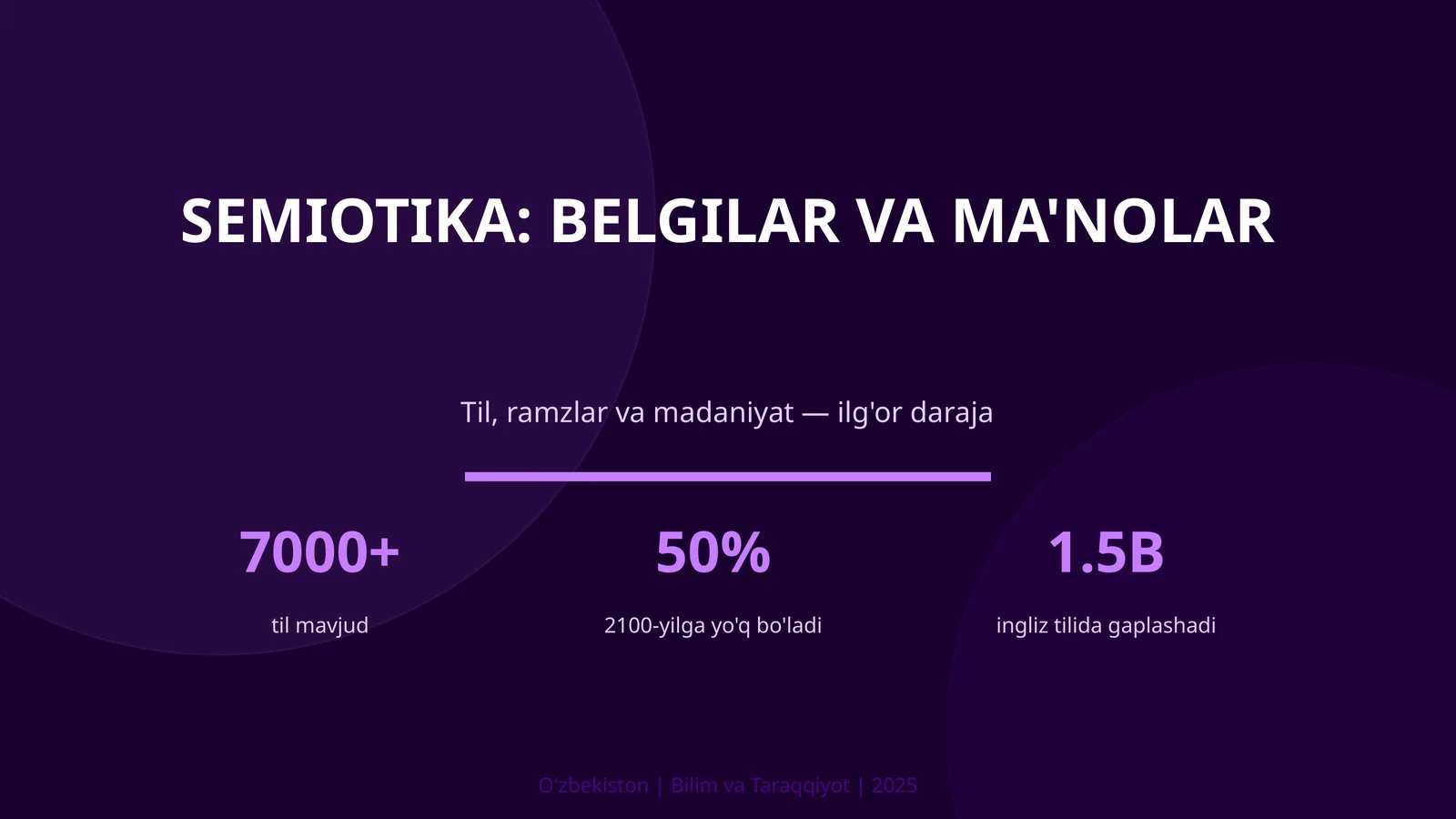 Semiotika: belgilar va ma'nolar 1