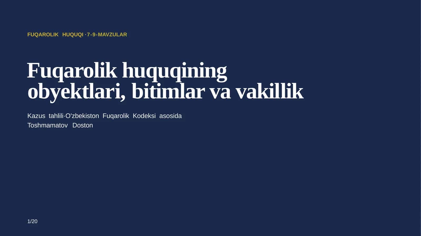 FUQAROLIKHUQUQI·7-9-MAVZULAR 1