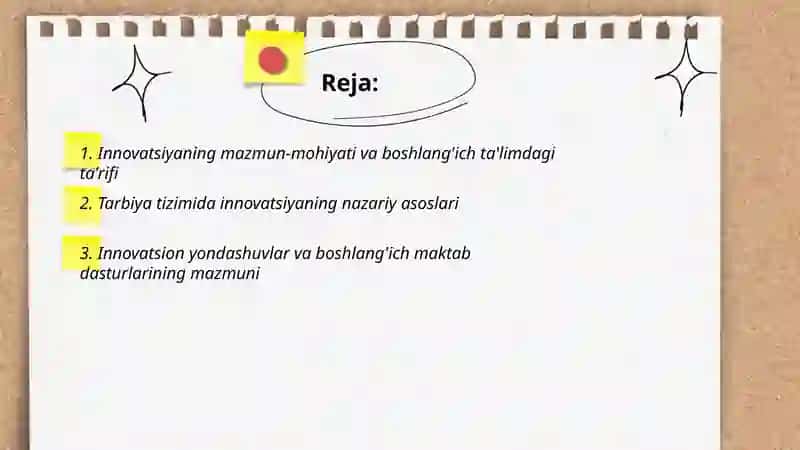 Innovatsiyaning mazmun-mohiyati Boshlang'ich Ta'limda 2