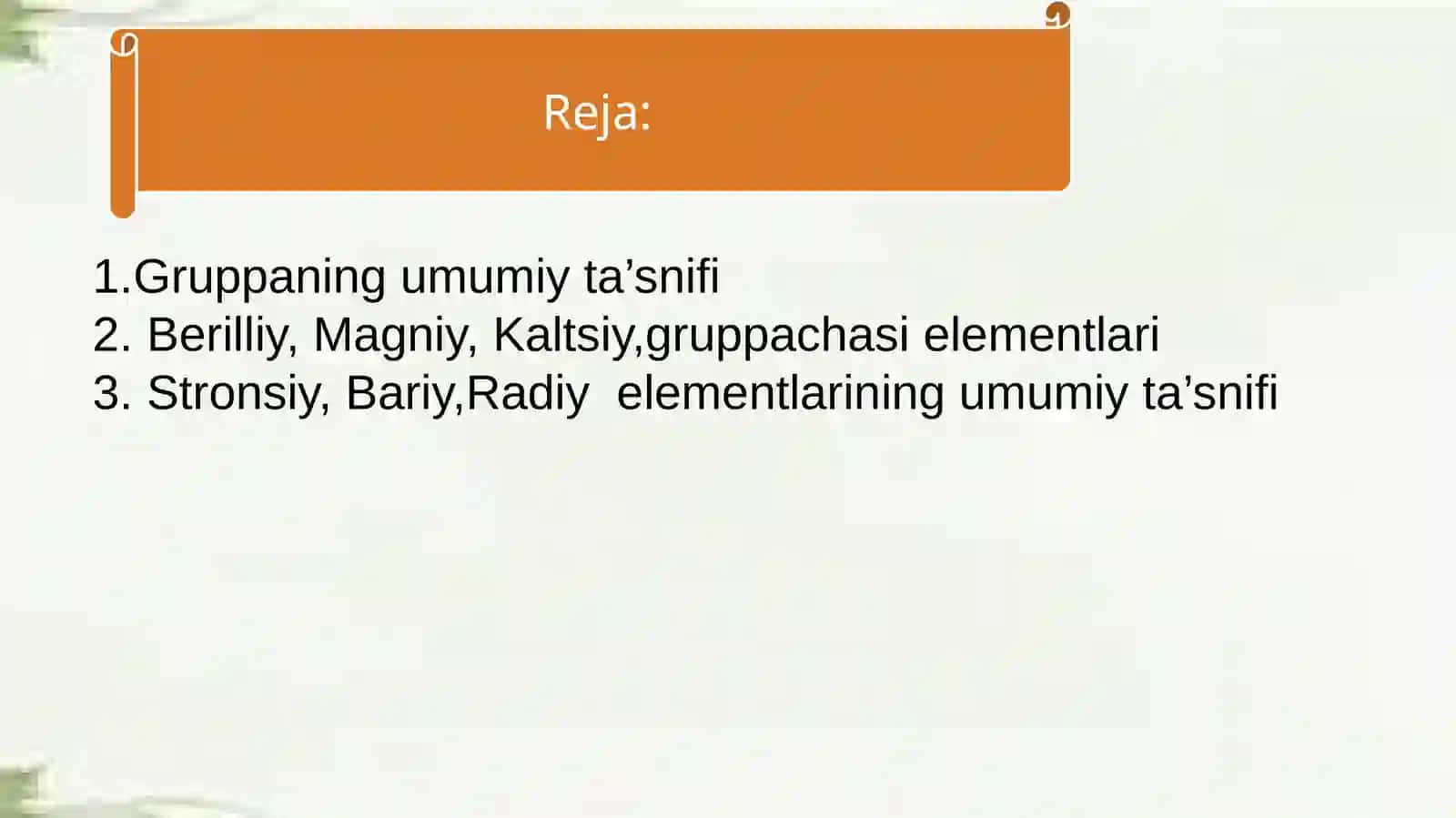 davriy sistema 2B guruh 2