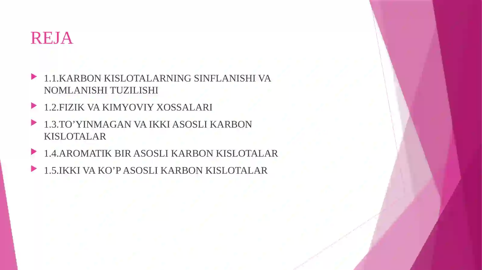 Aromatik karbon kislotalar va ularning xossalari 2
