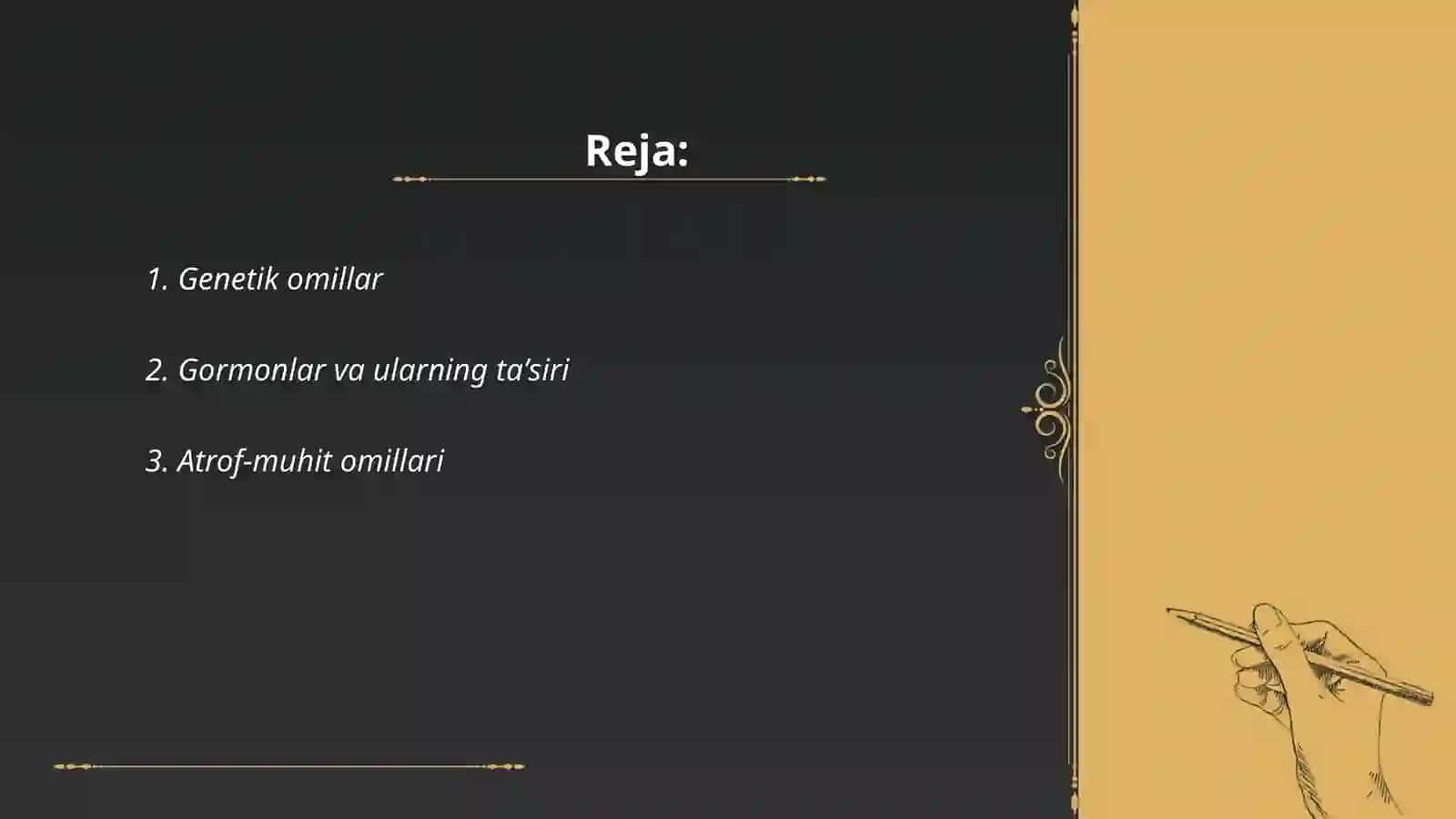Oʻsish va rivojlanishning umumiy qonuniyatlari 2